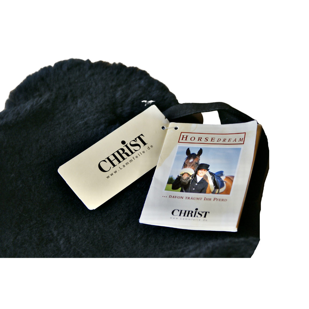 Double Sheepskin Half Pad Black