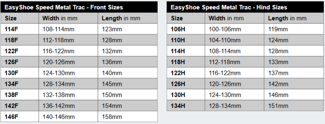 EasyShoe Speed Metal Trac - Pair *Special Order*