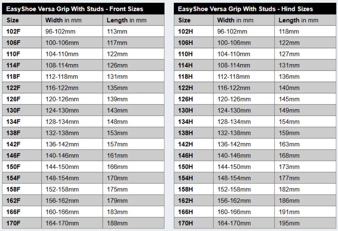 EasyShoe Versa Grip With Studs - Pair *Special Order*
