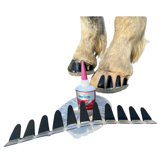 EasyShoe 11 Finger Tabs in Black Rubber or Clear Urethane