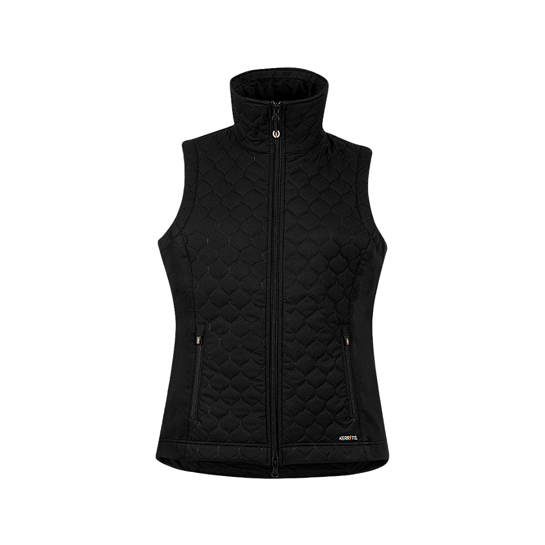 Kerrits Acclimate Quilted Vest in Black Front View