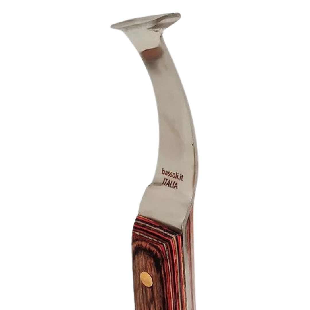 Bassoli Lucifero Drop Blade Knife Hoof Care Tools Rosy Brown