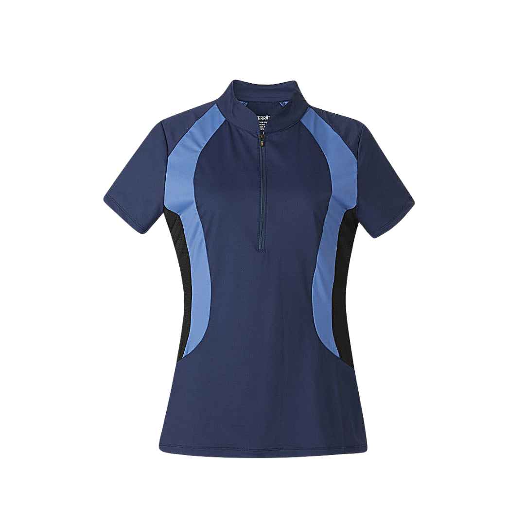 Kerrits Close Contact Riding Shirt in Indigo Colour Front View