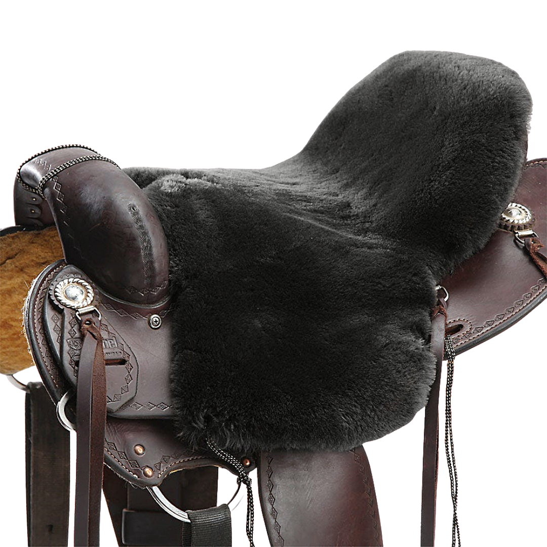 Endurance/Western Sheepskin Saddle Cushion - Deluxe Saddle Cover Dark Slate Gray