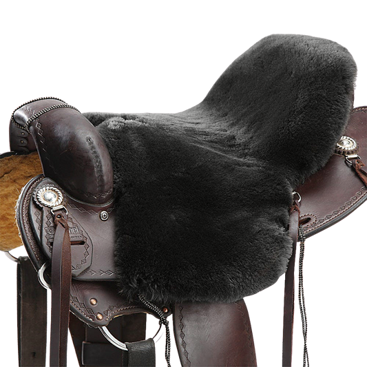 Endurance/Western Sheepskin Saddle Cushion - Deluxe Saddle Cover Dark Slate Gray
