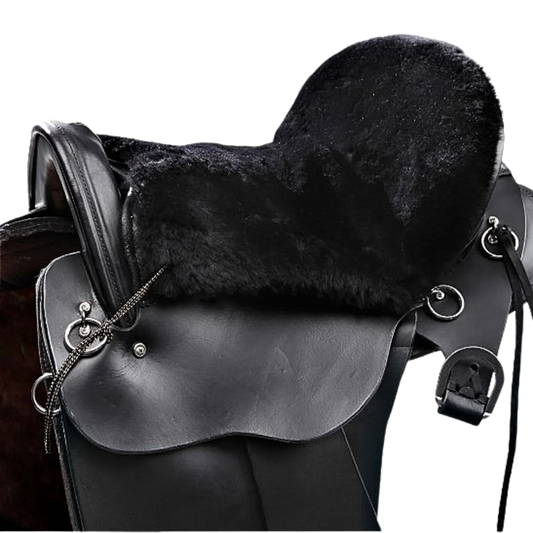 JMS Endurance/Western Sheepskin Saddle Cushion in Black