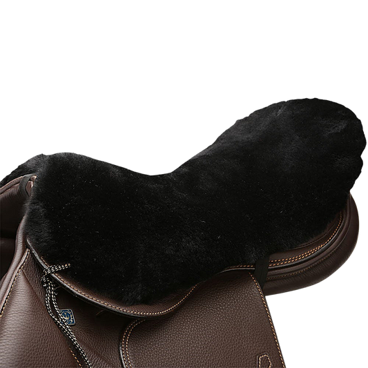 English Sheepskin Saddle Cushion Saddle Cover Black