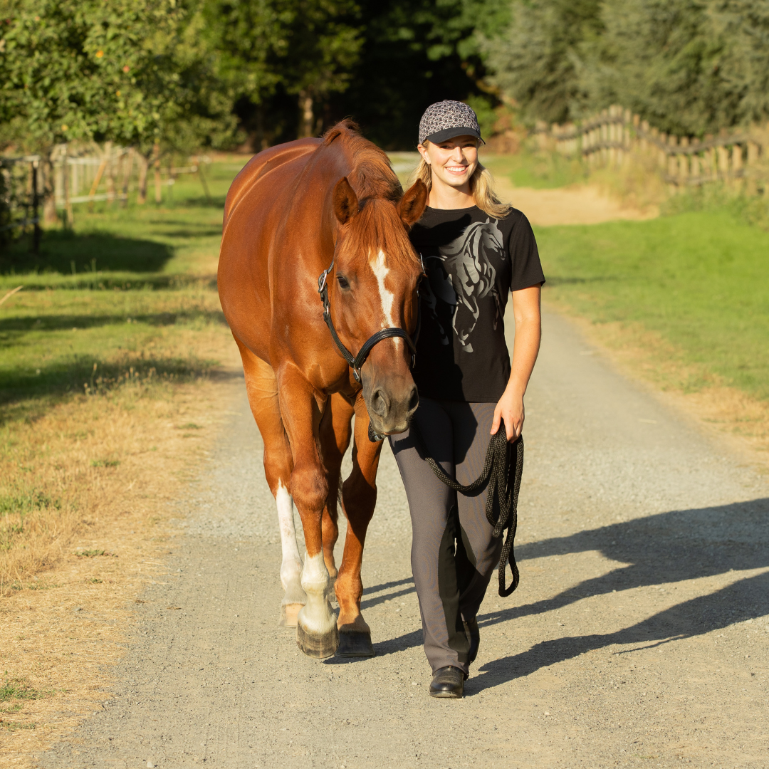 Running Wild Horse Tee Riding Apparel & Accessories Dark Khaki