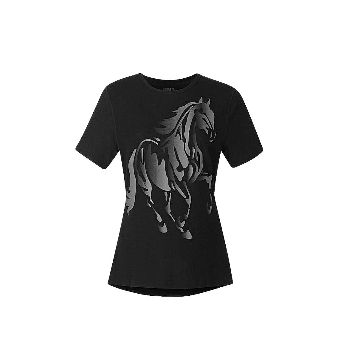 Running Wild Horse Tee Riding Apparel & Accessories Black