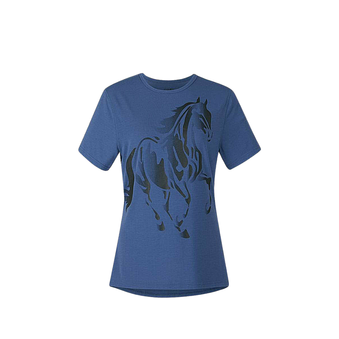 Running Wild Horse Tee Riding Apparel & Accessories Dark Slate Blue