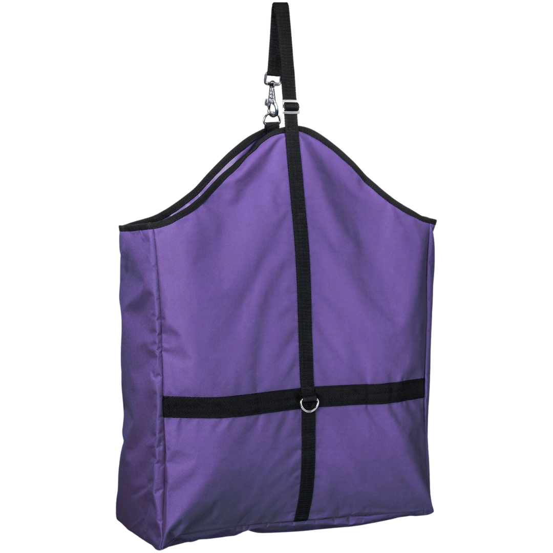 Nylon Hay Tote with Web Front Travel and Trailer Accessories Dark Slate Blue