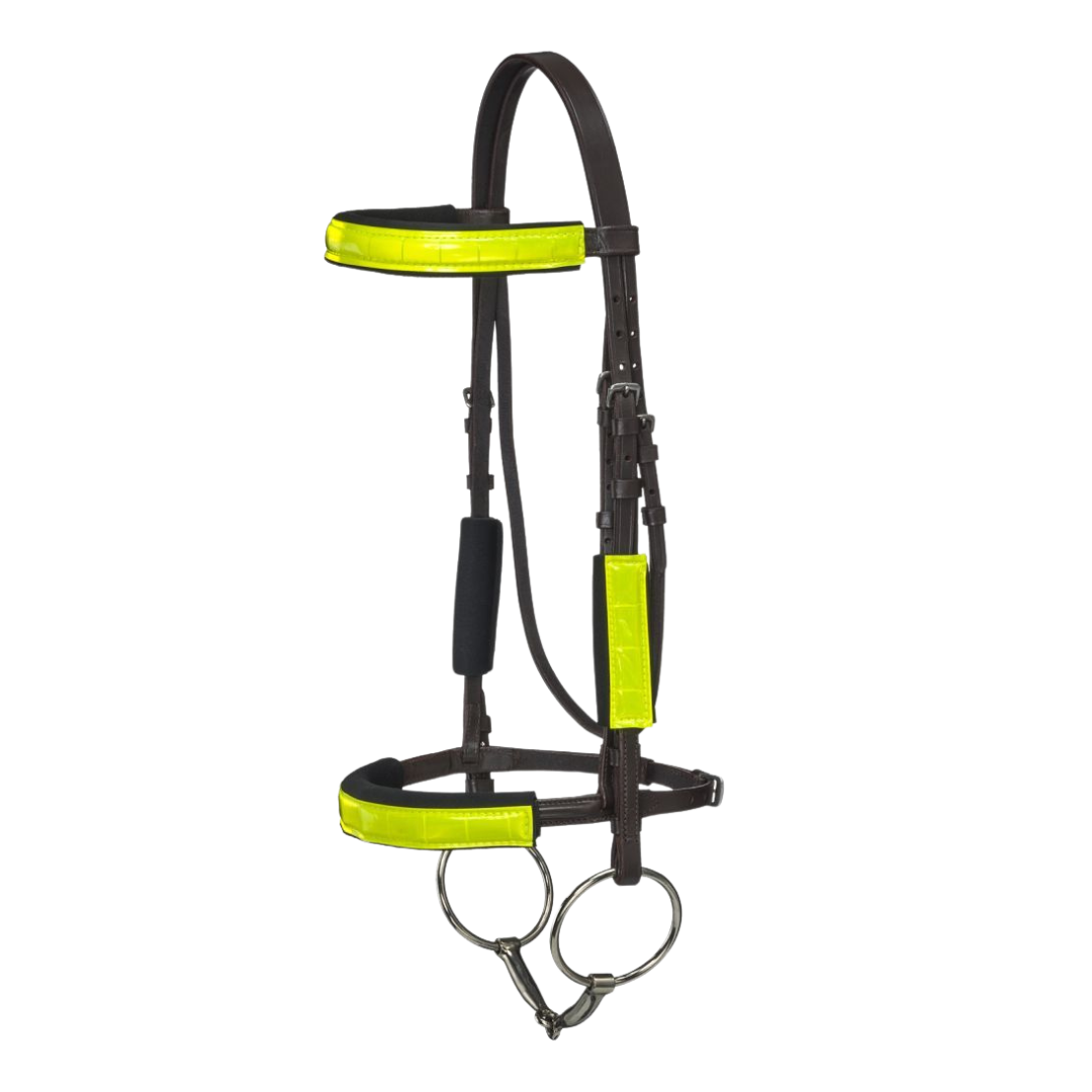 Reflective Halter/Bridle Tubing 4-Piece Kit in Reflective Yellow &Black