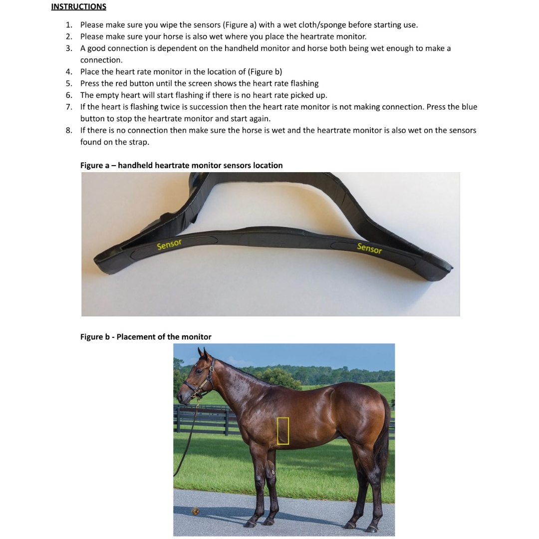 Polar Handheld Heart Rate Monitor Instructions