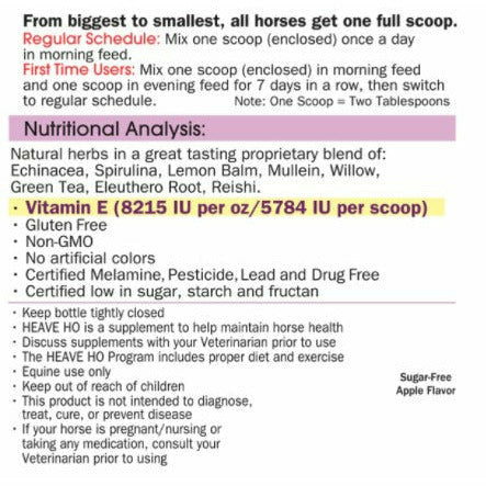 Heave Ho - For Improving Breathing Directions & Nutritional Information