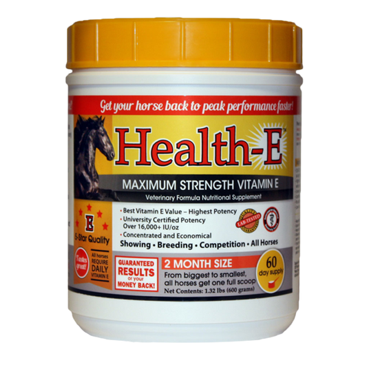 Health-E - Strongest Vitamin E Horse Nutritional Supplements Light Gray