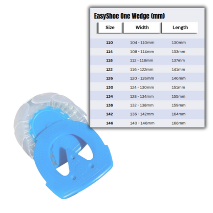 EasyShoe One Wedge and Size Chart