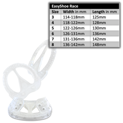 EasyShoe Race Wedge and Size Chart