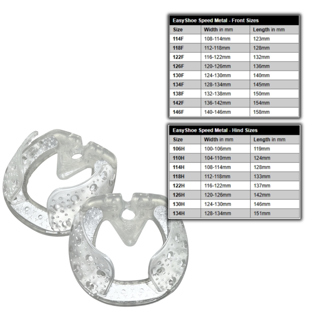EasyShoe Speed Metal and Size Chart