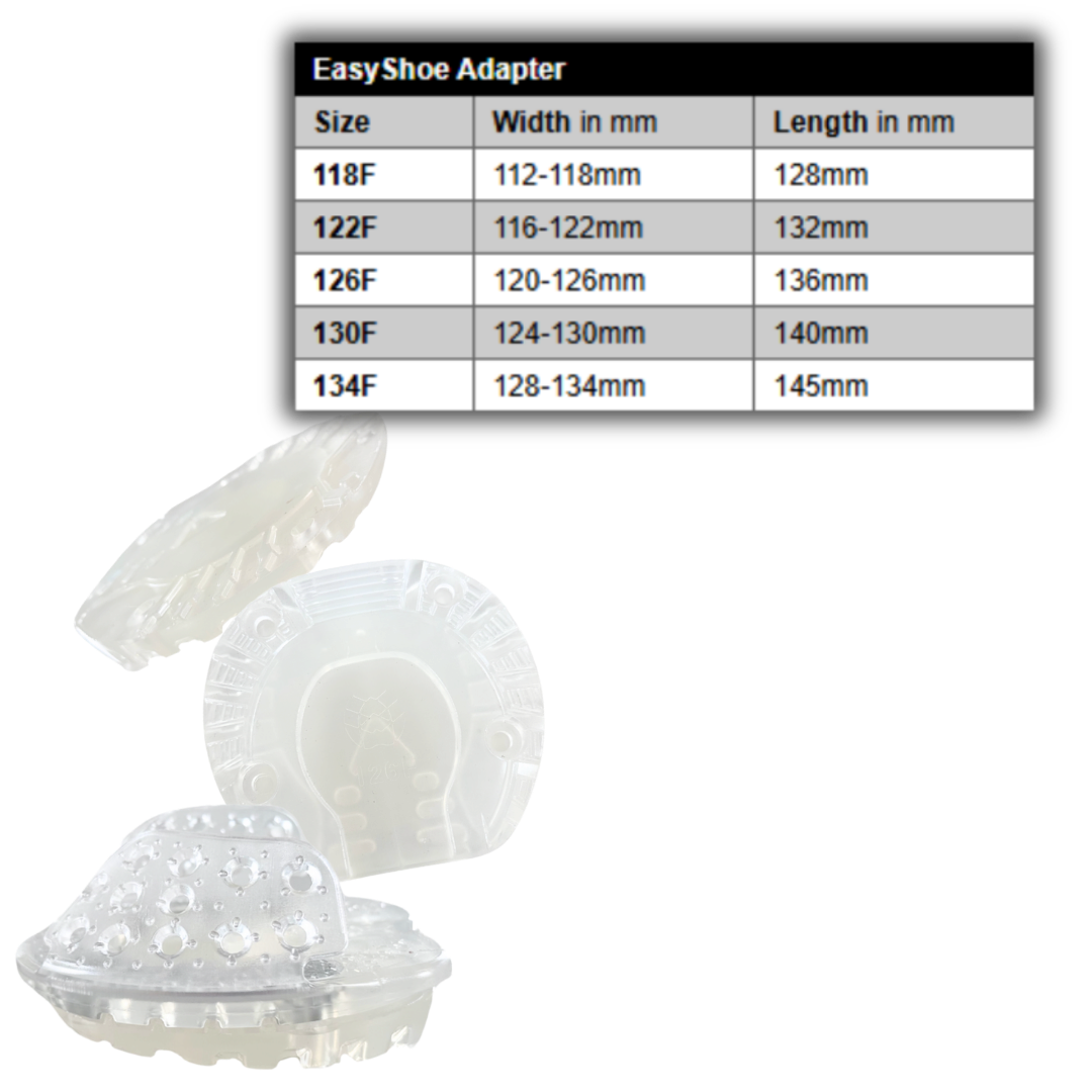 EasyShoe Adapter Clog and Size Chart