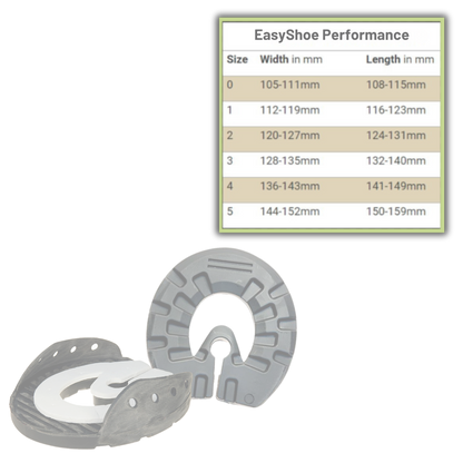 EasyShoe Performance and Size Chart