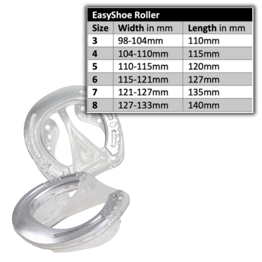 EasyShoe Roller and Size Chart