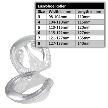 EasyShoe Roller and Size Chart