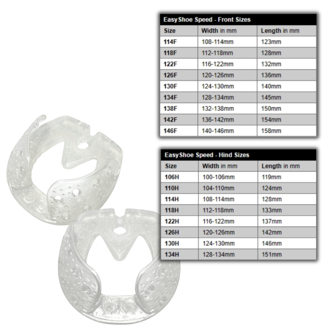 EasyShoe Speed and Size Chart