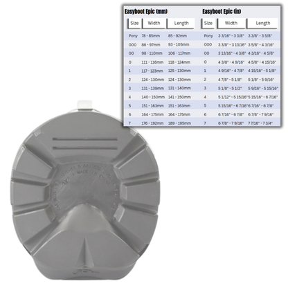 Easyboot Epic Boot and Size Chart