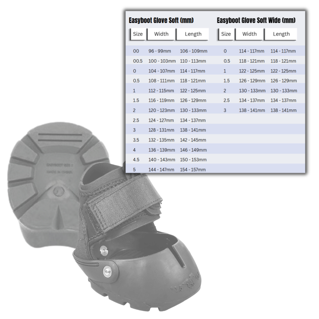 Easyboot Glove Soft Boots and Size Charts