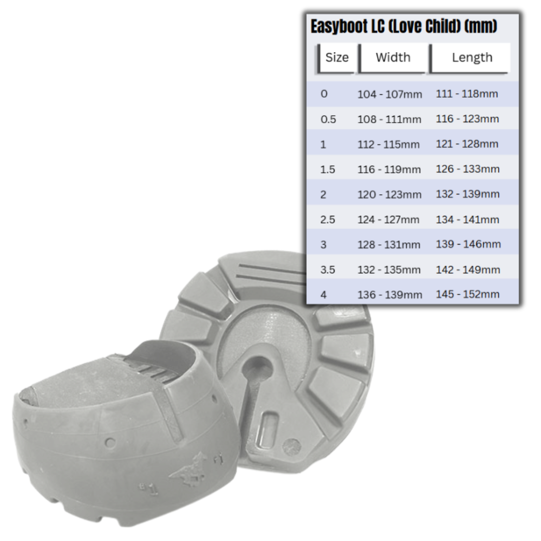 Easyboot LC (Love Child) Boot and Size Chart