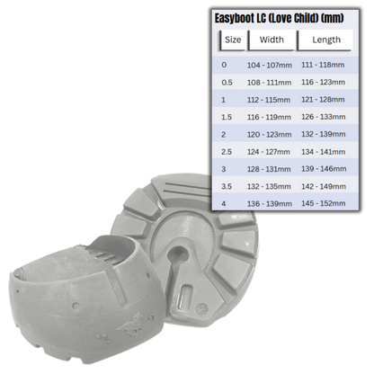 Easyboot LC (Love Child) Boot and Size Chart