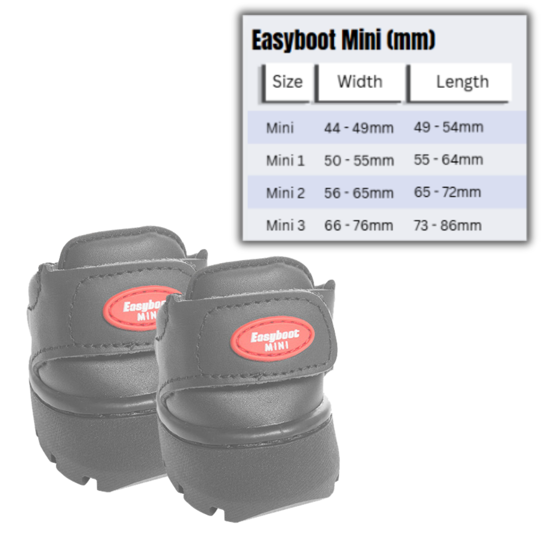 Easyboot Mini Boots and Size Chart