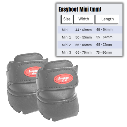 Easyboot Mini Boots and Size Chart