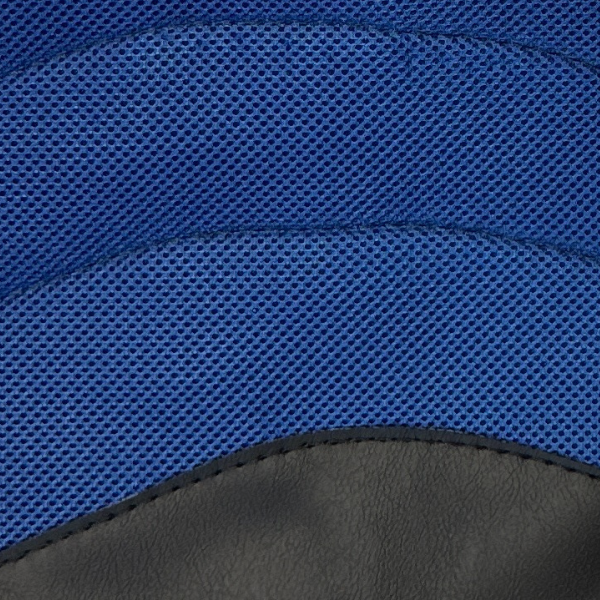 Royal blue on black detail