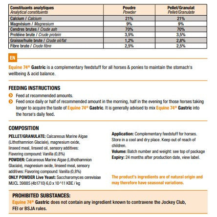 Equine 74 Gastric - Free Sample - Limit of 1 per customer Digestion Care Antique White