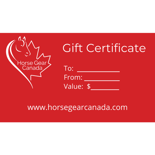 Horse Gear Canada Gift Card Firebrick