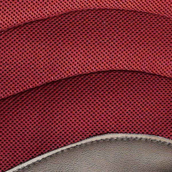 Ecogold Chinook Calmatech Saddle Pad Burgundy with Brown Detail Close-up