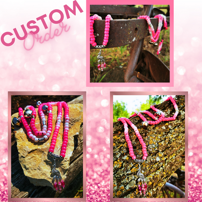 Pink Customer Ordered Rhythm Beads by Sarandipity Designs