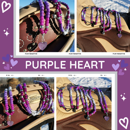 Purple Heart Rhythm Beads by Sarandipity Designs