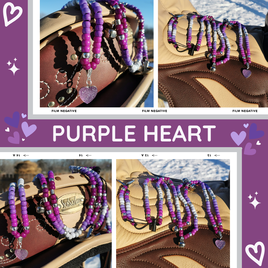 Purple Heart Rhythm Beads by Sarandipity Designs