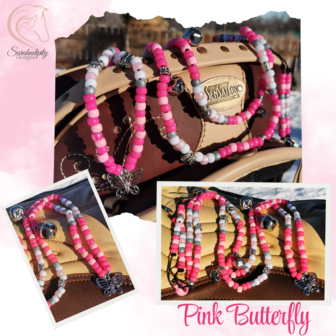 Pink Butterfly Rhythm Beads by Sarandipity Designs