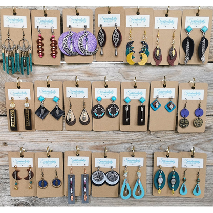 Handmade Leather Earrings from Sarahndipity Designs