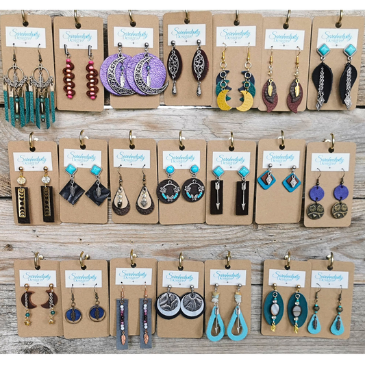 Handmade Leather Earrings from Sarahndipity Designs
