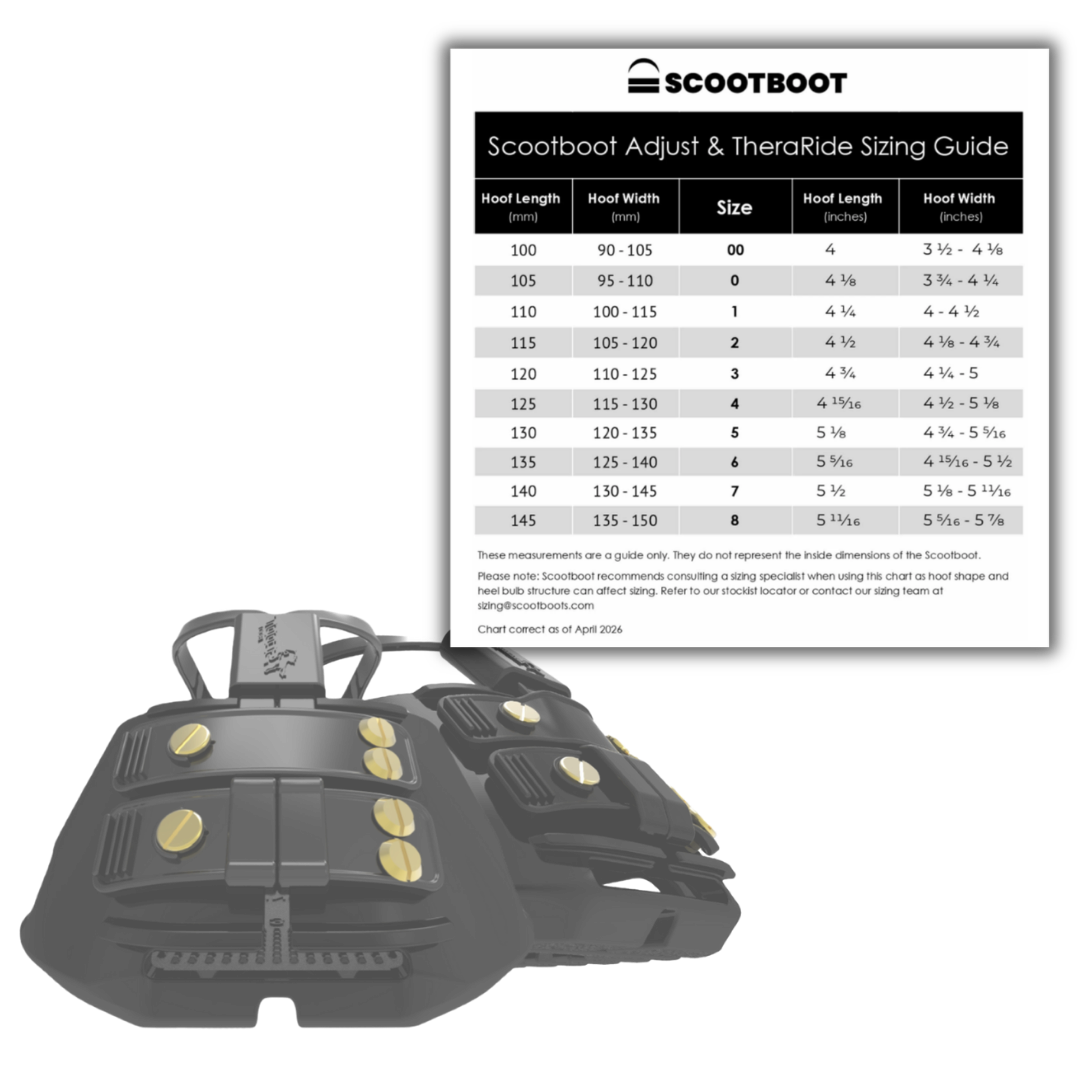 Scootboot Adjust and Size Chart