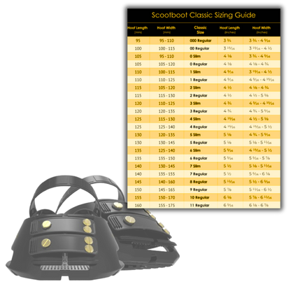 Scootboot Classic and Size Chart