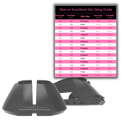 Scootboot Skin Glue-On and Size Chart