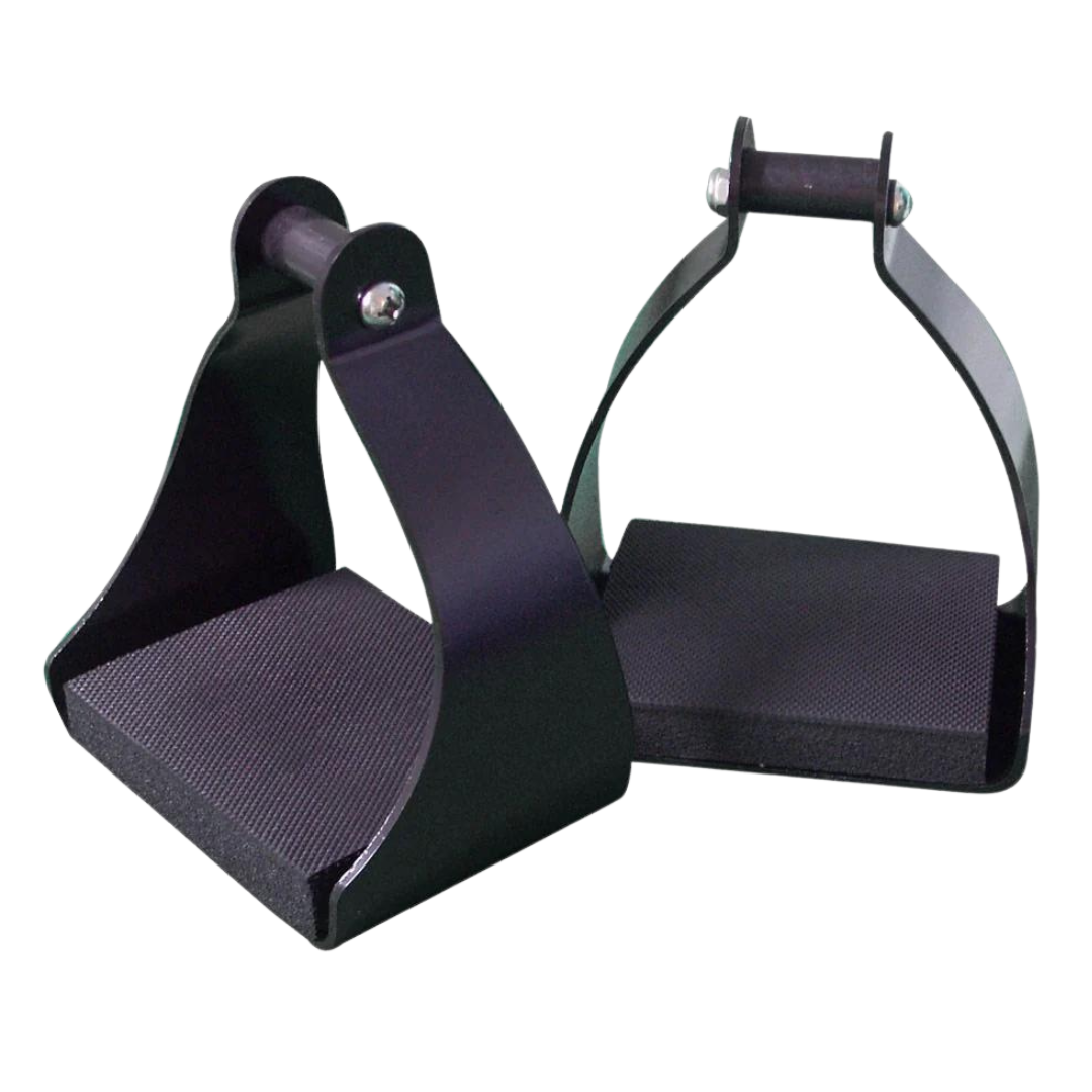Aluminum Shenandoah Trail Stirrups with 1 1/2" Neck in Black