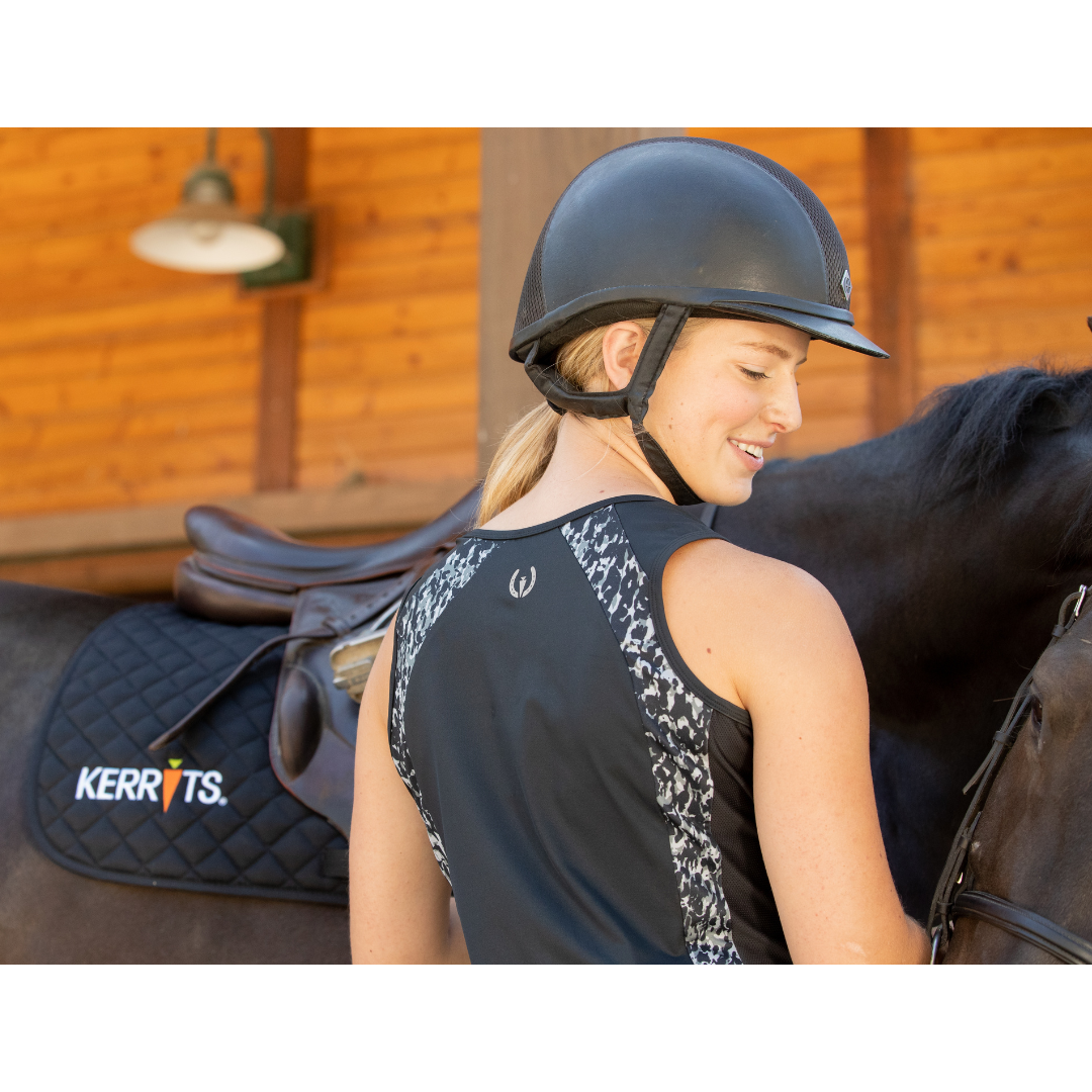 Kerrits Close Contact Sport Tank on Rider with Horse