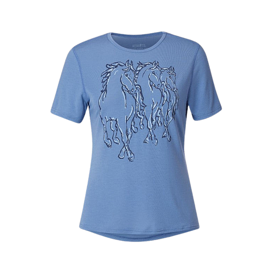 Dancing Horse Tee (Spring/Summer 2023) Riding Apparel & Accessories Light Slate Gray