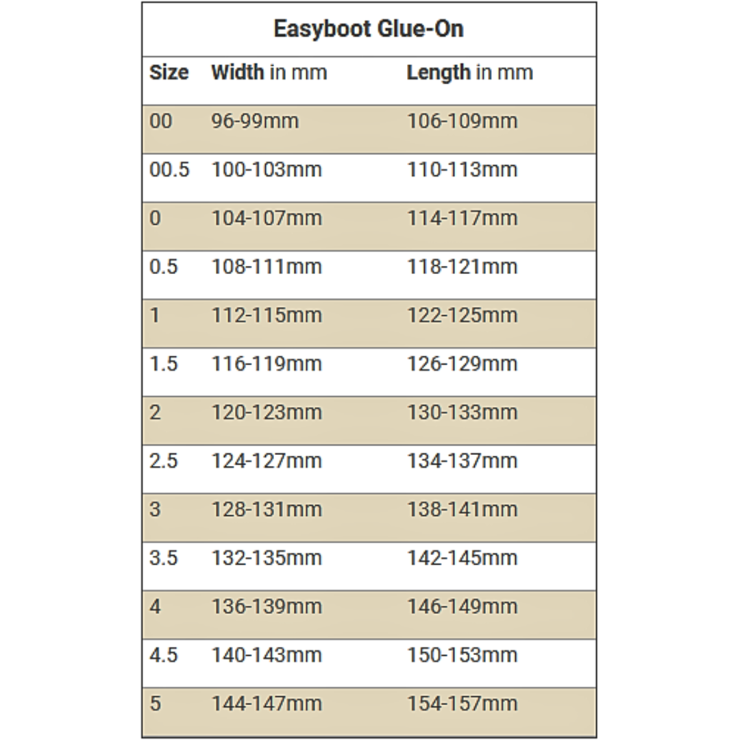 Easyboot Glue-on - Single Boot Hoof Boots Light Gray